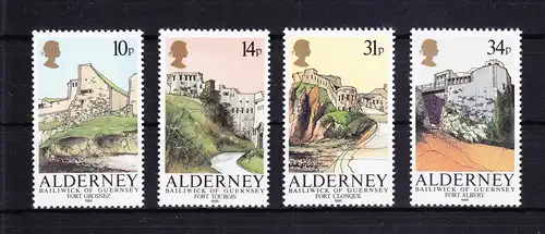 GB Alderney 28-31 postfrisch Festungen #RF727