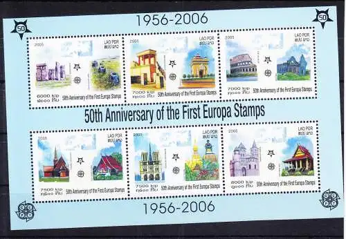 Laos Block 194A mit 1973A-1978A postfrisch MNH #RG069