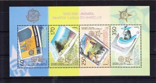 Mazedonien Block 13 mit 370-373 postfrisch MNH #RG171