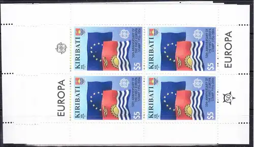 Kiribati 993-996 postfrisch als Kleinbogen, MNH #RG193