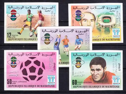 Mauretanien 615-619 postfrisch Fußball WM 1978 Argentinien #RH547