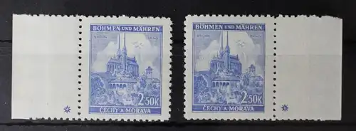Böhmen und Mähren 71b Pl.-St. Links+Rechts postfrisch #RH722