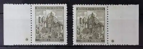 Böhmen und Mähren 72a Pl.-St. Links+Rechts postfrisch #RH724