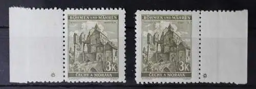 Böhmen und Mähren 72a Pl.-St. Links+Rechts postfrisch #RH725