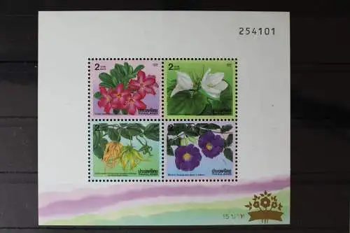 Thailand Block 69 mit 1666-1669 postfrisch Blüten Blumen #RH827