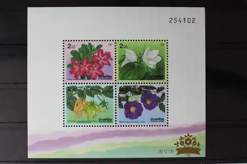 Thailand Block 69 mit 1666-1669 postfrisch Blüten Blumen #RH828