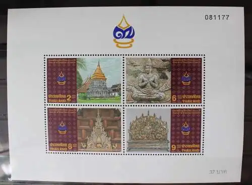 Thailand Block 73 mit 1690-1693 postfrisch Tempel #RJ414