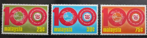 Malaysia 121-123 postfrisch UPU Weltpostverein #RM403