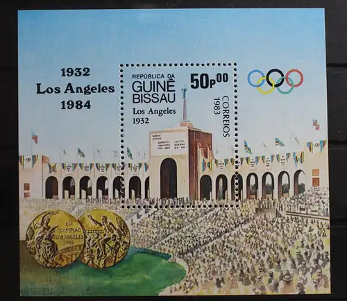 Guinea-Bissau Block 252 mit 697 postfrisch Olympische Spiele #RN127