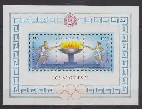 San Marino Block 9 mit 1298-1299 postfrisch Olympische Spiele #RN964