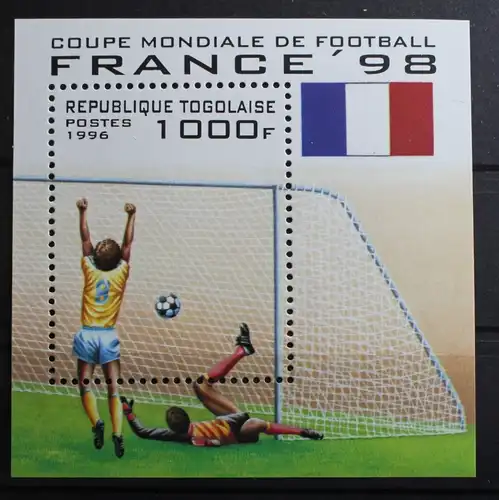 Togo Block 392 mit 2395 postfrisch Fußball WM 1998 #RK390