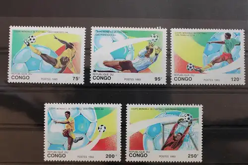 Kongo (Brazzaville) 1357-1361 postfrisch Fußball WM 1994 #RL357