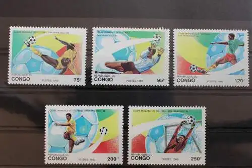 Kongo (Brazzaville) 1357-1361 postfrisch Fußball WM 1994 #RL357