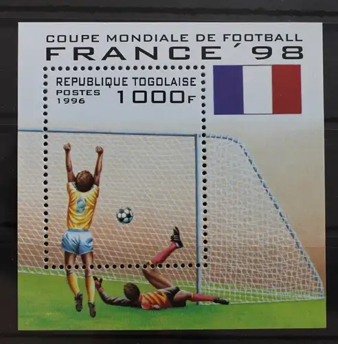 Togo Block 392 mit 2395 postfrisch Fußball WM 1998 #RL277