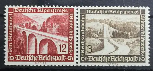 Deutsches Reich Zd W117 postfrisch Zusammendrucke #RL510