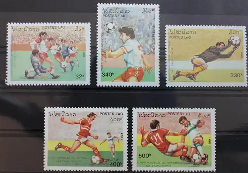 Laos 1261-1265 postfrisch Fußball WM 1994 #RL356