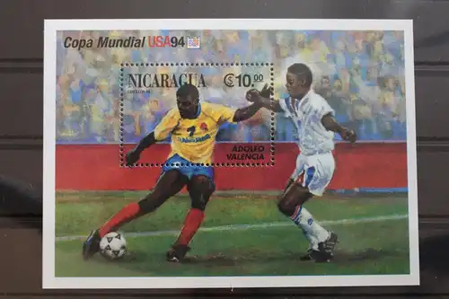 Nicaragua Block 224 mit 3396 postfrisch Fußball WM 1994 #RL280