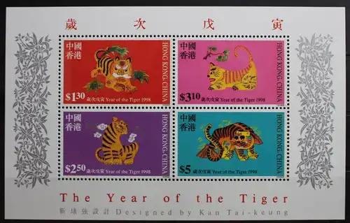 Hongkong Block 57 mit 834-837 postfrisch Jahr des Tigers #RQ192