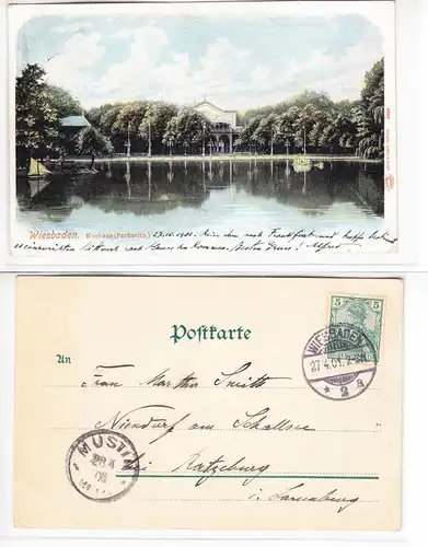 AK Wiesbaden Kurhaus Parkseite 1901 #PA185