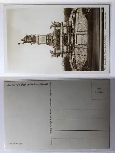 AK Köln Düsseldorfer Nationaldenkmal Niederwald #PA507