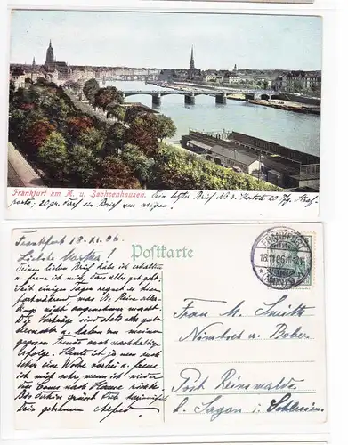 AK Frankfurt am Main Sachsenhausen Untermainbrücke 1906 #PA192