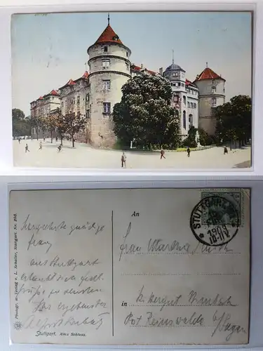 AK Stuttgart Altes Schloss 1909 #PA554