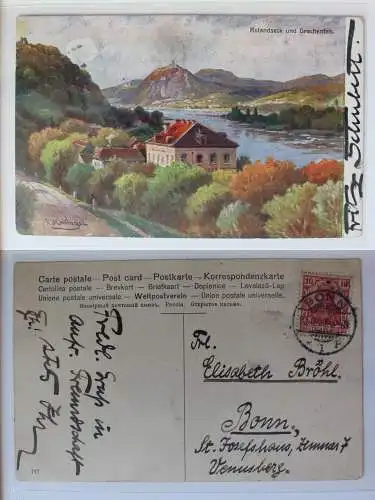 AK Rolandseck mit Drachenfels 1903 #PA646