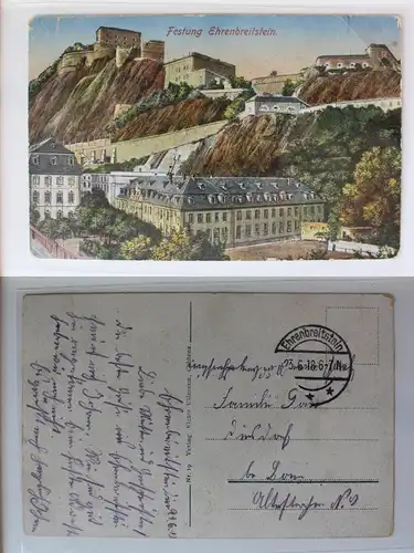 AK Ehrenbreitstein Festung Ehrenbreitstein 1918 #PA649