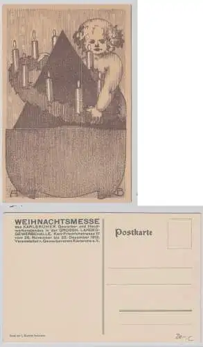 AK Karlsruhe Weihnachtsmesse Gewerbe- und Handwerkerstand 1912 #PC305