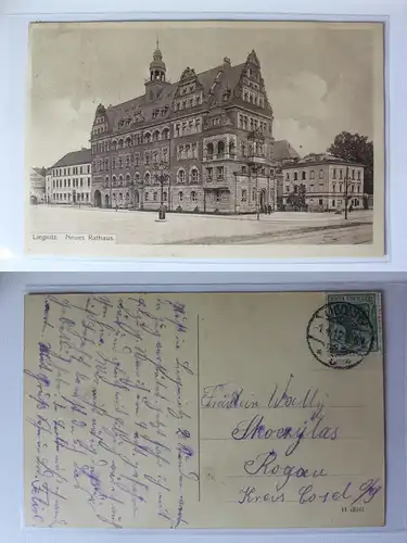 AK Liegnitz Niederschlesien Legnica Neues Rathaus 1912 #PC032