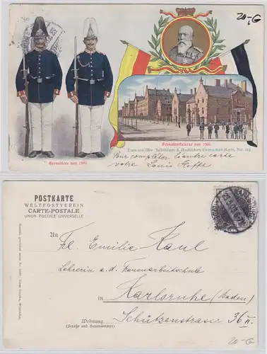 AK Grenadierkaserne 1903 100 jähr. Jubiläum Grenaier.-Rgts No.109 #PC298