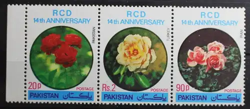 Pakistan 452-454 postfrisch Blumen Rosen #RQ743