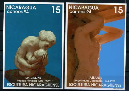 Nicaragua Bl 234-35 postfrisch Kunst #JC462