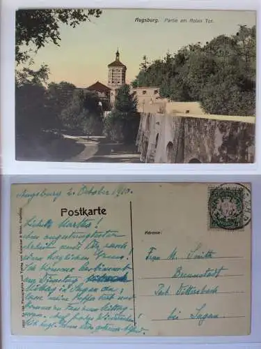 AK Augsburg Partie am Roten Tor 1910 #PA624