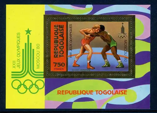 Togo Block 158 postfrisch Olympia 1980 Moskau #HL220