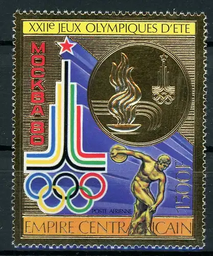 Zentralafrikanische Republik 622 postfrisch Olympia 1980 Moskau #HL248