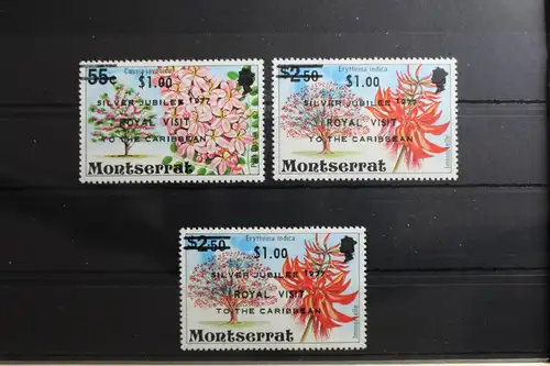 Montserrat 374-376 postfrisch Bäume Blüten #RQ761