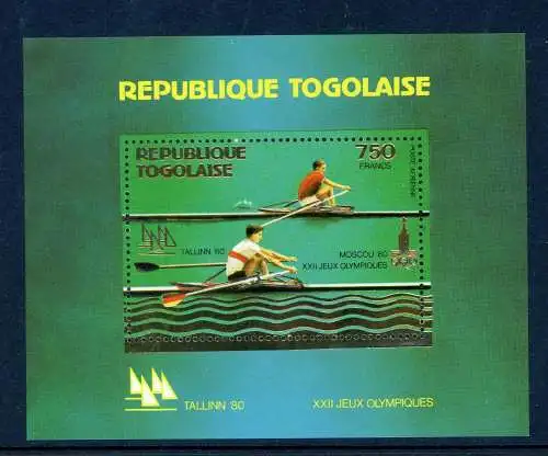 Togo Block 155 postfrisch Olympia 1980 Moskau #HL222