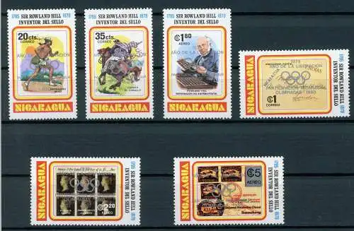 Nicaragua Satz 2085-2090 B postfrisch Olympia 1980 #HL241