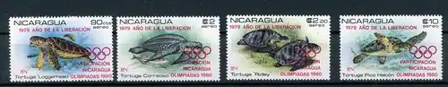 Nicaragua Satz 2099-2102 postfrisch Olympia 1980 #HL239