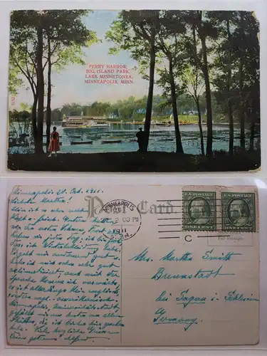AK Minneapolis Ferry Harbor, Big Island Park 1911 #PA889
