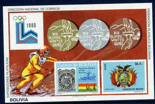 Bolivien Block 102 postfrisch Olympia 1980 #HL264