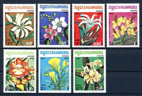 Kambodscha 591-597 postfrisch Blumen #IN236