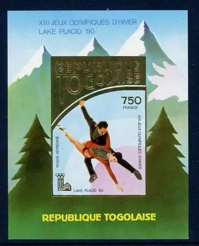 Togo Block 153 postfrisch Olympia 1980 Lake Placid #HL223