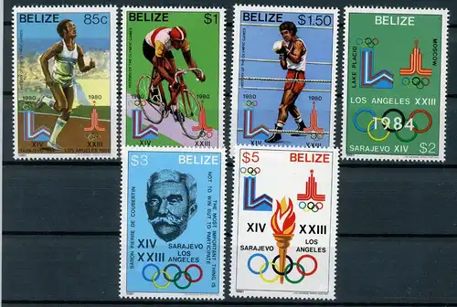 Belize 563-568 postfrisch Olympia 1984 #HL270