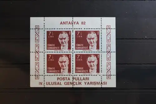 Türkei Block 22B mit 2617 postfrisch Briefmakenausstellung #RR436