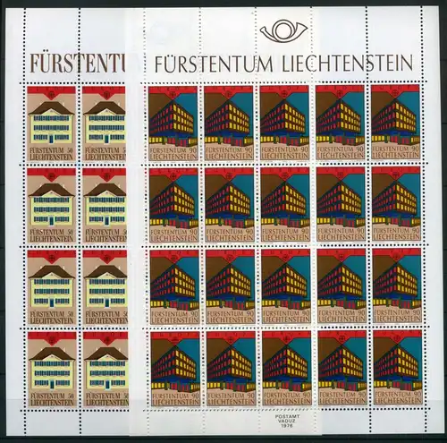 Liechtenstein Kleinbogensatz 984-985 postfrisch Cept 1990 #JE918