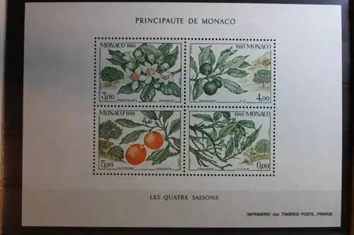 Monaco Block 52 mit 2031-2034 postfrisch Pflanzen #RQ882