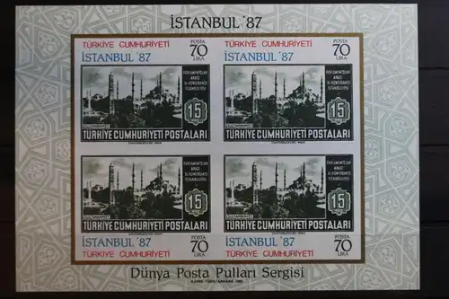 Türkei Block 24 mit 2700-2701 postfrisch Briefmakenausstellung #RR465