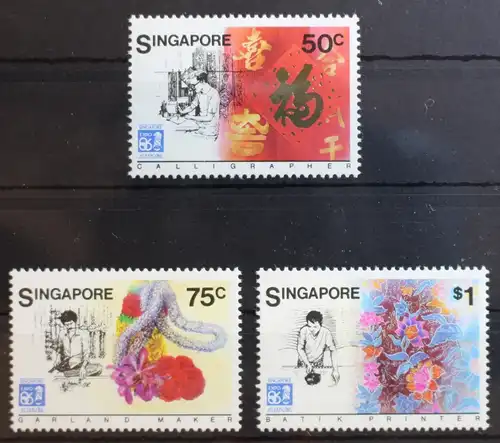 Singapur 502-504 postfrisch Briefmakenausstellung #RR468